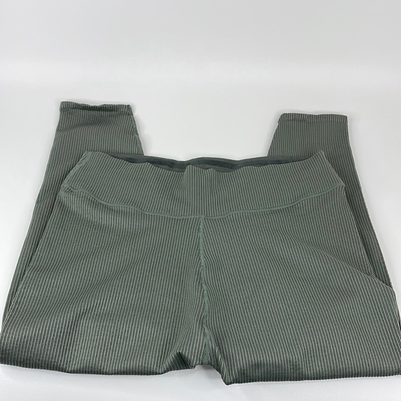 GOOD AMERICAN Seamless Chunky Rib Leggings Green Agave001 PLUS size 7/8 - Picture 1 of 10